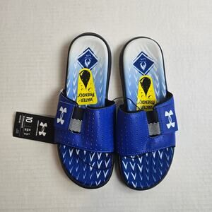 Under Armour Mercenary Slides Size 10 Mens Unisex Sandals 3027252-400 Blue